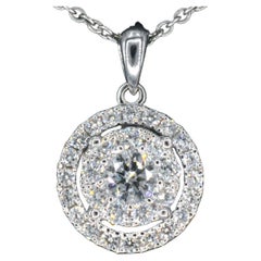 White gold pendant with diamonds