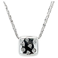 White Gold Pendant with Geometric Shapes