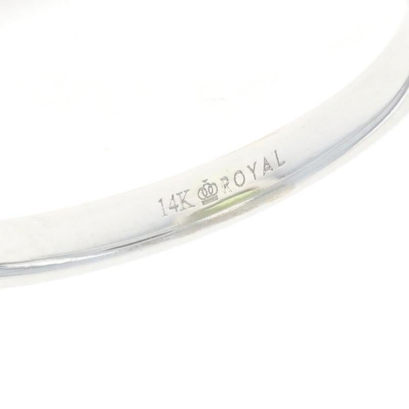 White Gold Peridot & Diamond Halo Ring - 14k Cushion 3.84ctw For Sale 3