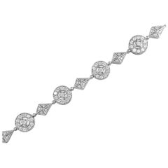 Hammerman Brothers White Gold Pharaoh Diamond Bracelet