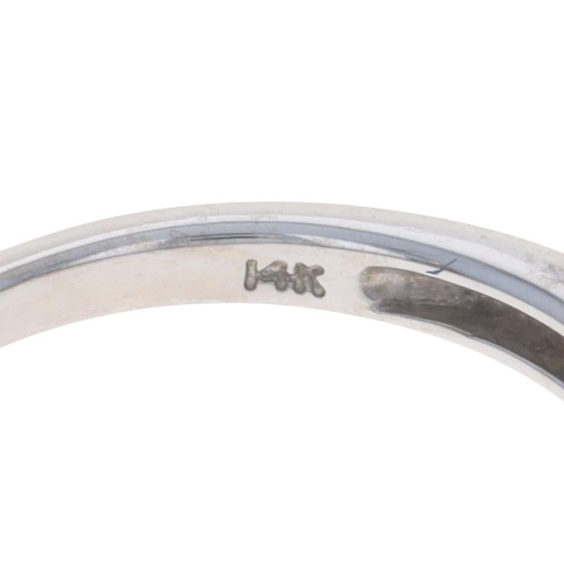 White Gold Pink Sapphire Diamond Ring - 14k Oval & Round 1.19ctw Three-Stone en venta 2