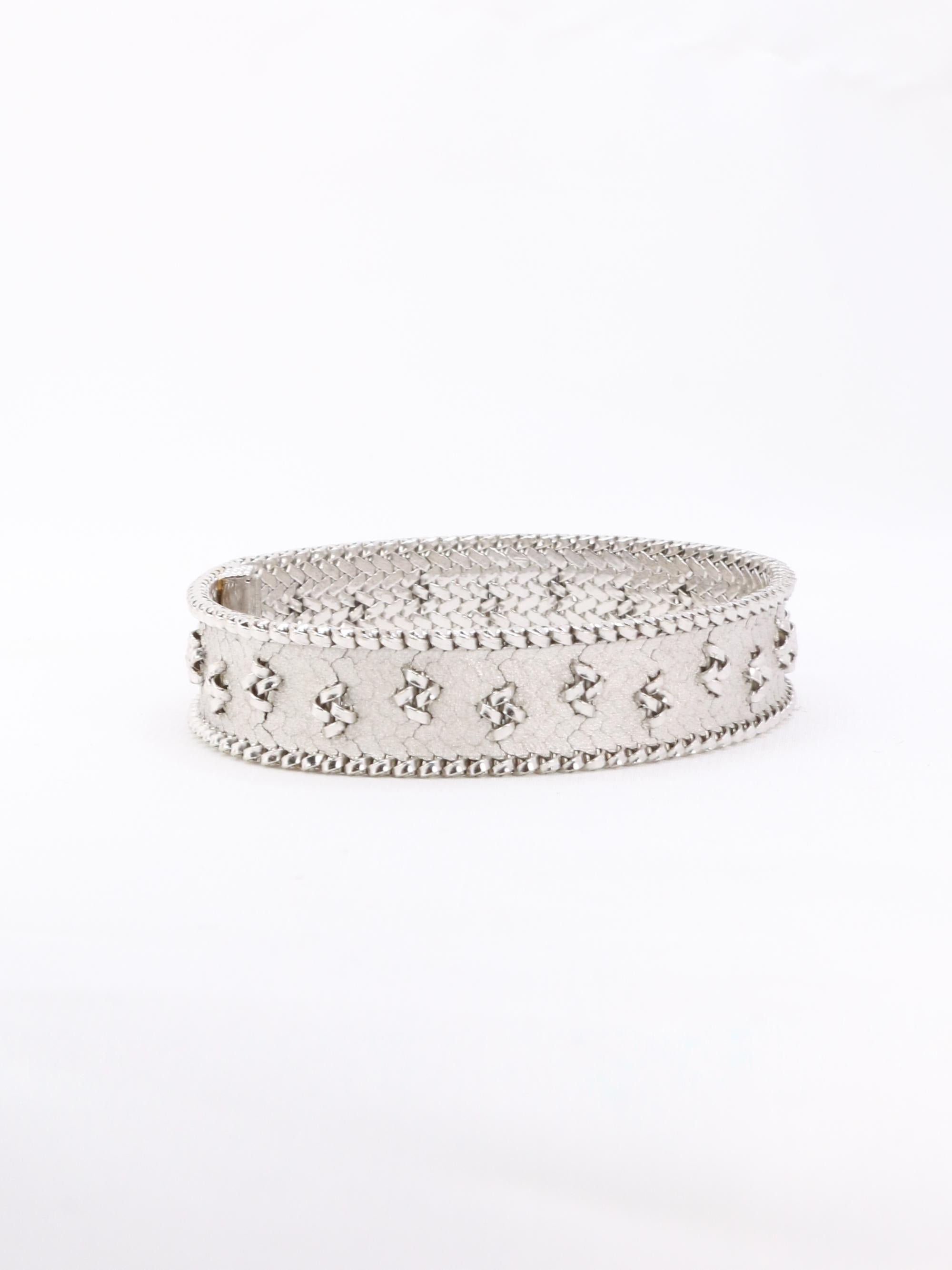 Weißgold Polnisches Kettenarmband im Angebot 7