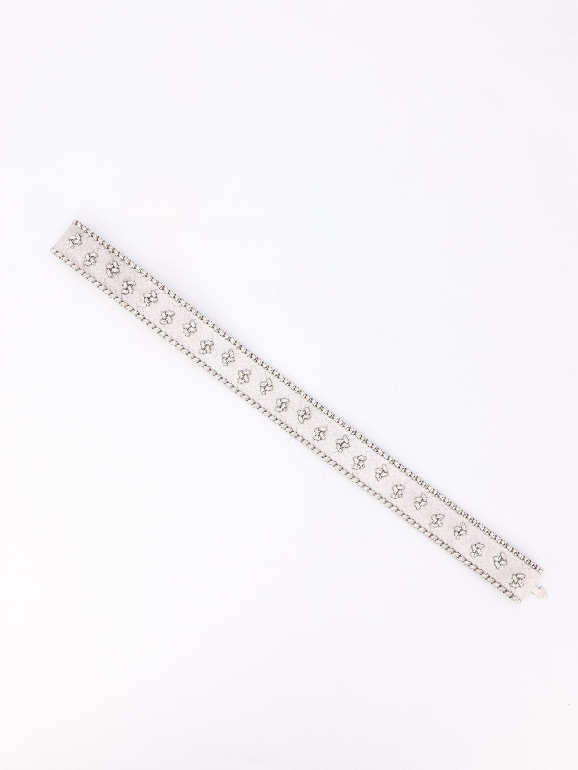 Weißgold Polnisches Kettenarmband im Zustand „Gut“ im Angebot in PARIS, FR