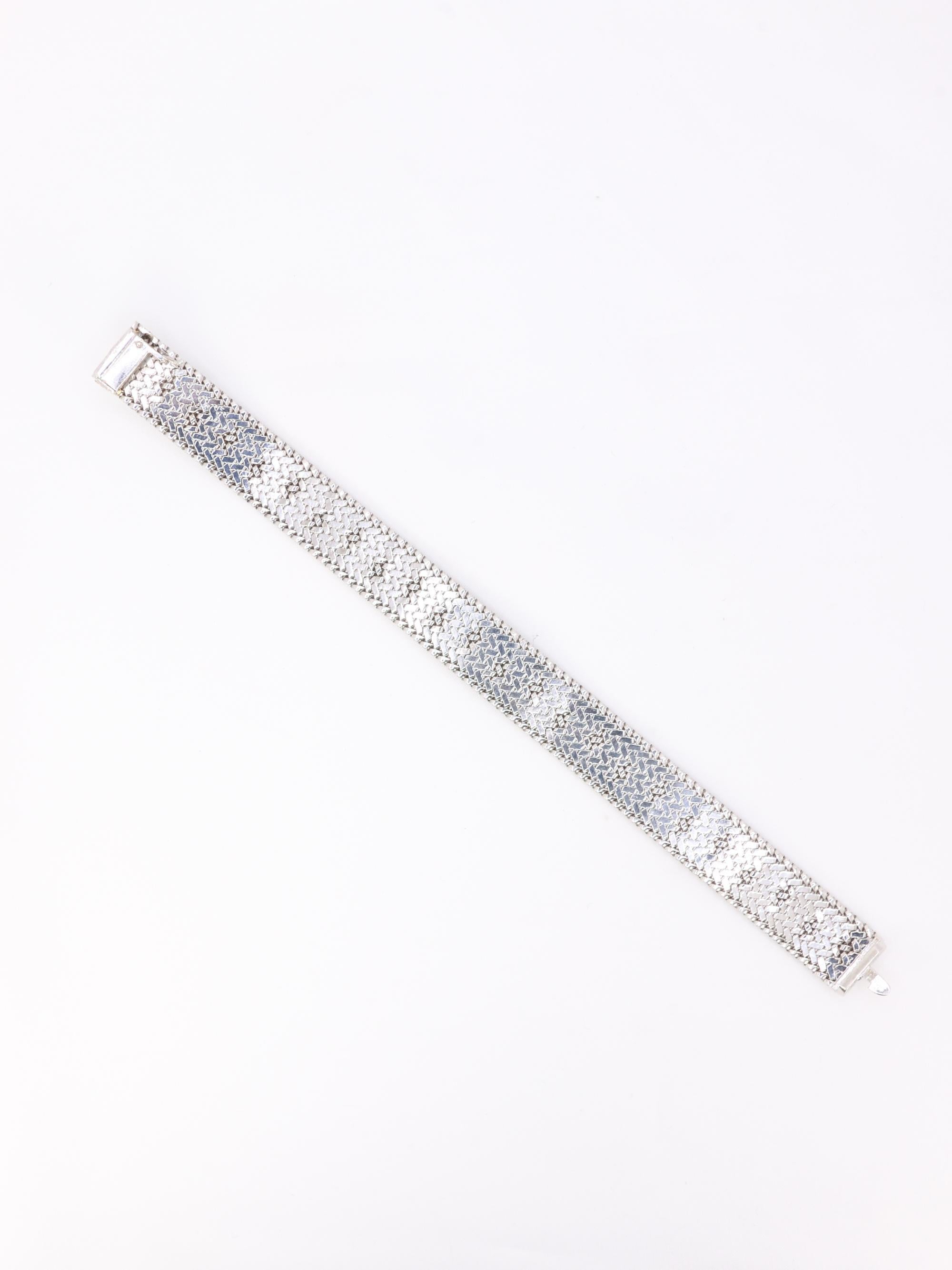 Weißgold Polnisches Kettenarmband Damen im Angebot