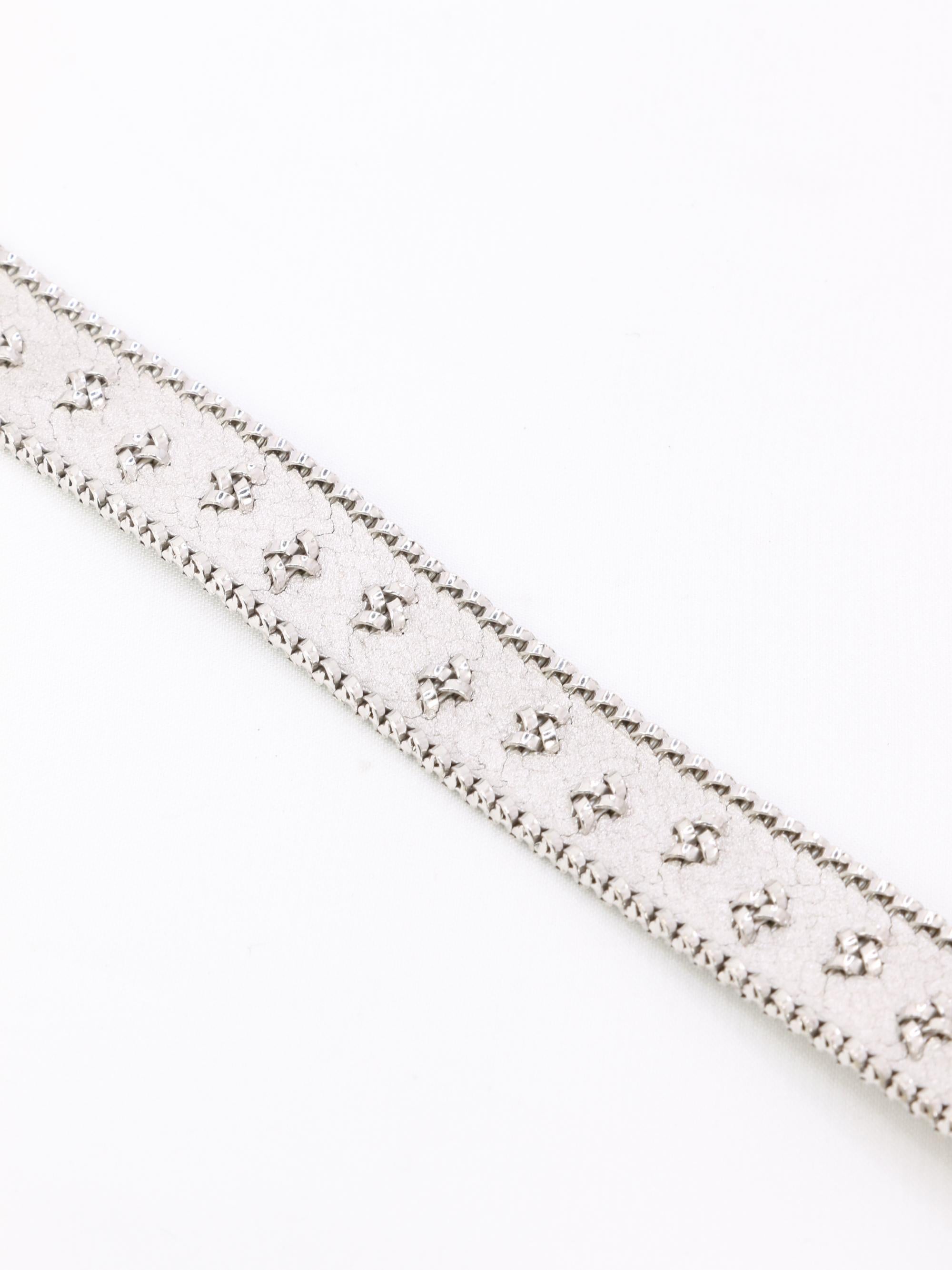 Weißgold Polnisches Kettenarmband im Angebot 1