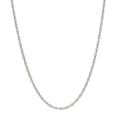 White Gold Prince of Wales Chain Necklace 16" - 14k