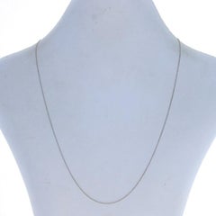 White Gold Prince of Wales Chain Necklace 18" - 14k