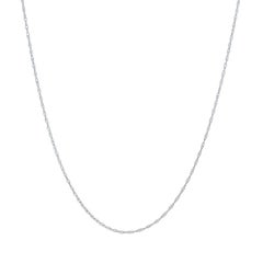 White Gold Prince of Wales Chain Necklace 18" 14k