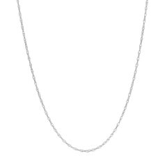White Gold Prince of Wales Chain Necklace 18" - 14k