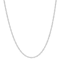 White Gold Prince of Wales Chain Necklace 18" - 14k