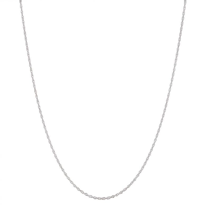 White Gold Prince of Wales Chain Necklace 18