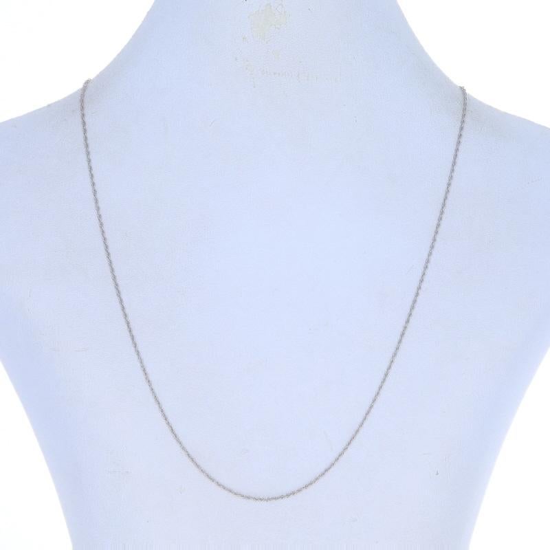White Gold Prince of Wales Chain Necklace 18