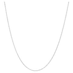 White Gold Prince of Wales Chain Necklace 18" 14k