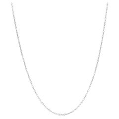 White Gold Prince of Wales Chain Necklace 18" - 14k