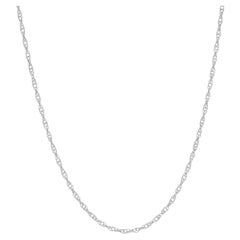 White Gold Prince of Wales Chain Necklace 18" - 14k
