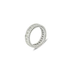 White Gold Princess Cut Diamond Full Eternity Ring 2.00 Carat TDW