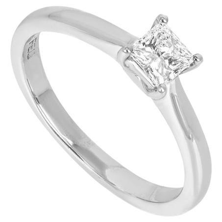 White Gold Princess Cut Diamond Ring 0.30ct H/VS1