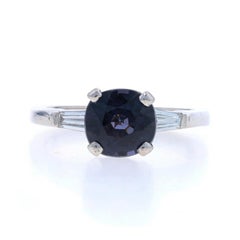 White Gold Purple Spinel & Diamond Ring - 14k Cushion 2.12ctw Engagement