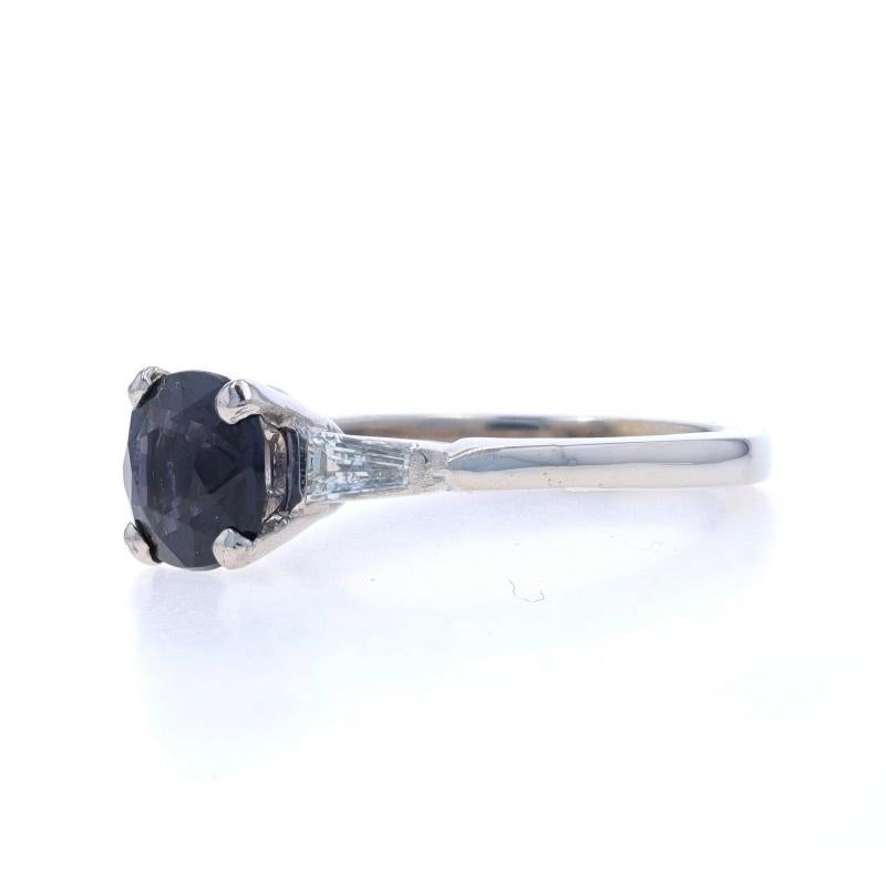 Cushion Cut White Gold Purple Spinel & Diamond Ring - 14k Cushion 2.12ctw Engagement For Sale