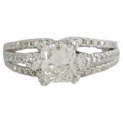 White Gold Radiant Cut Diamond Engagement Ring