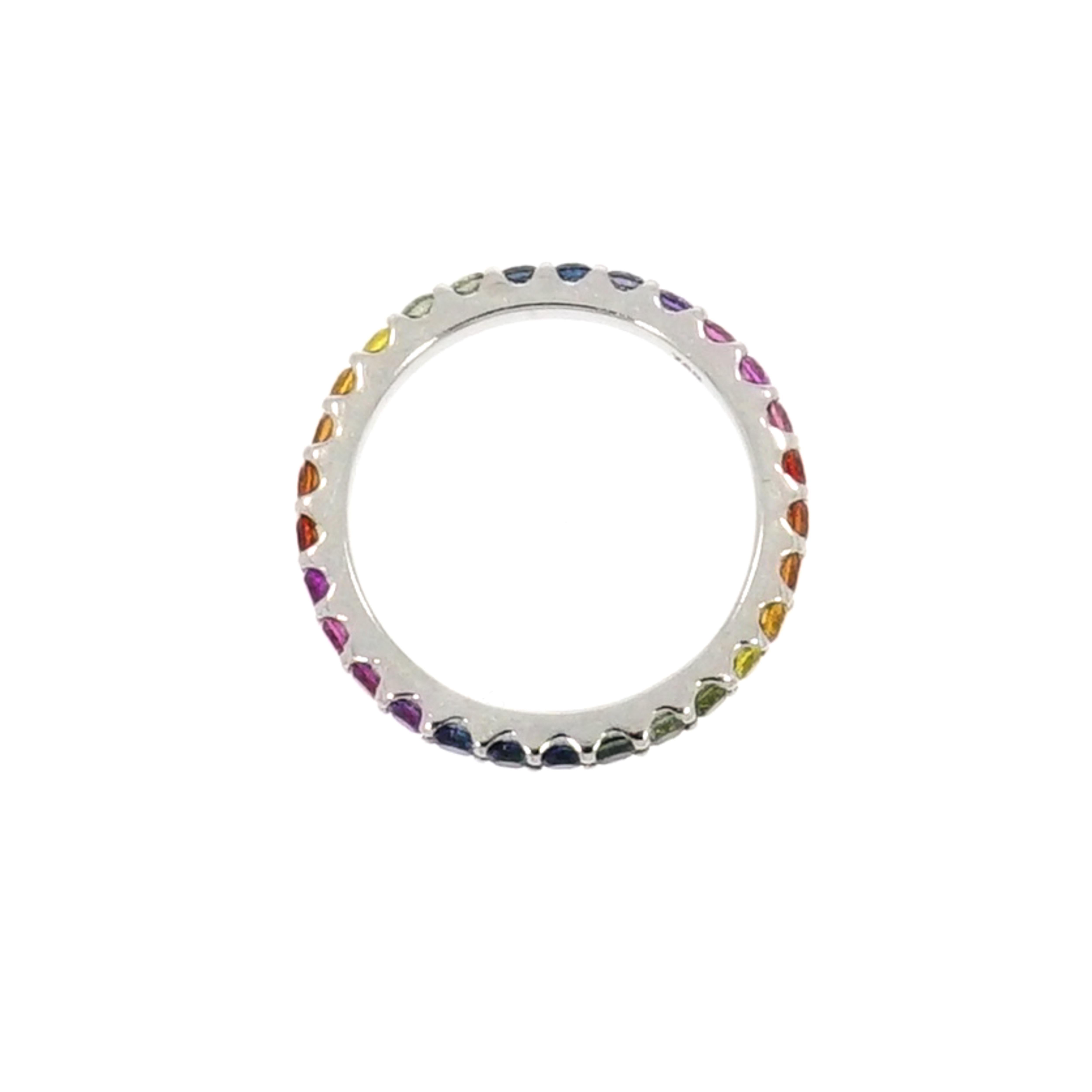 rainbow sapphire eternity ring
