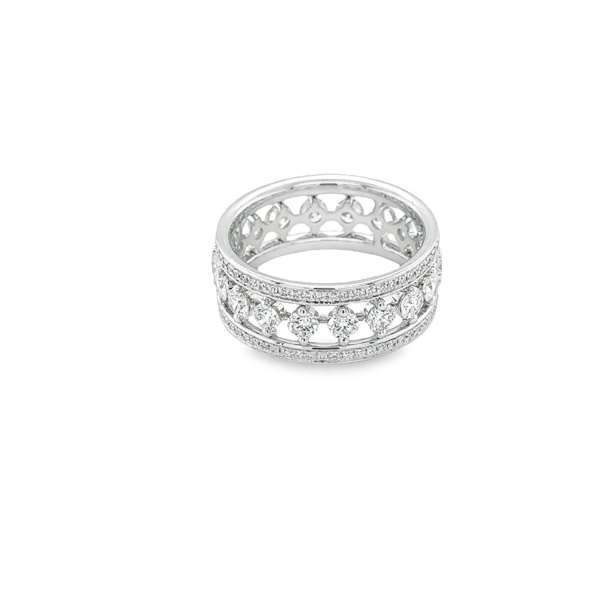Contemporary White Gold Ring For Sale