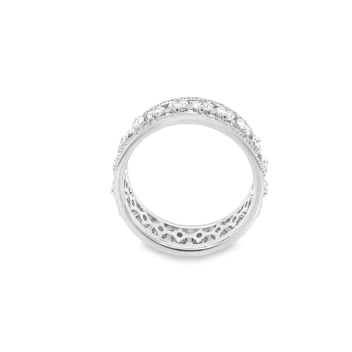 Contemporary White Gold Ring For Sale