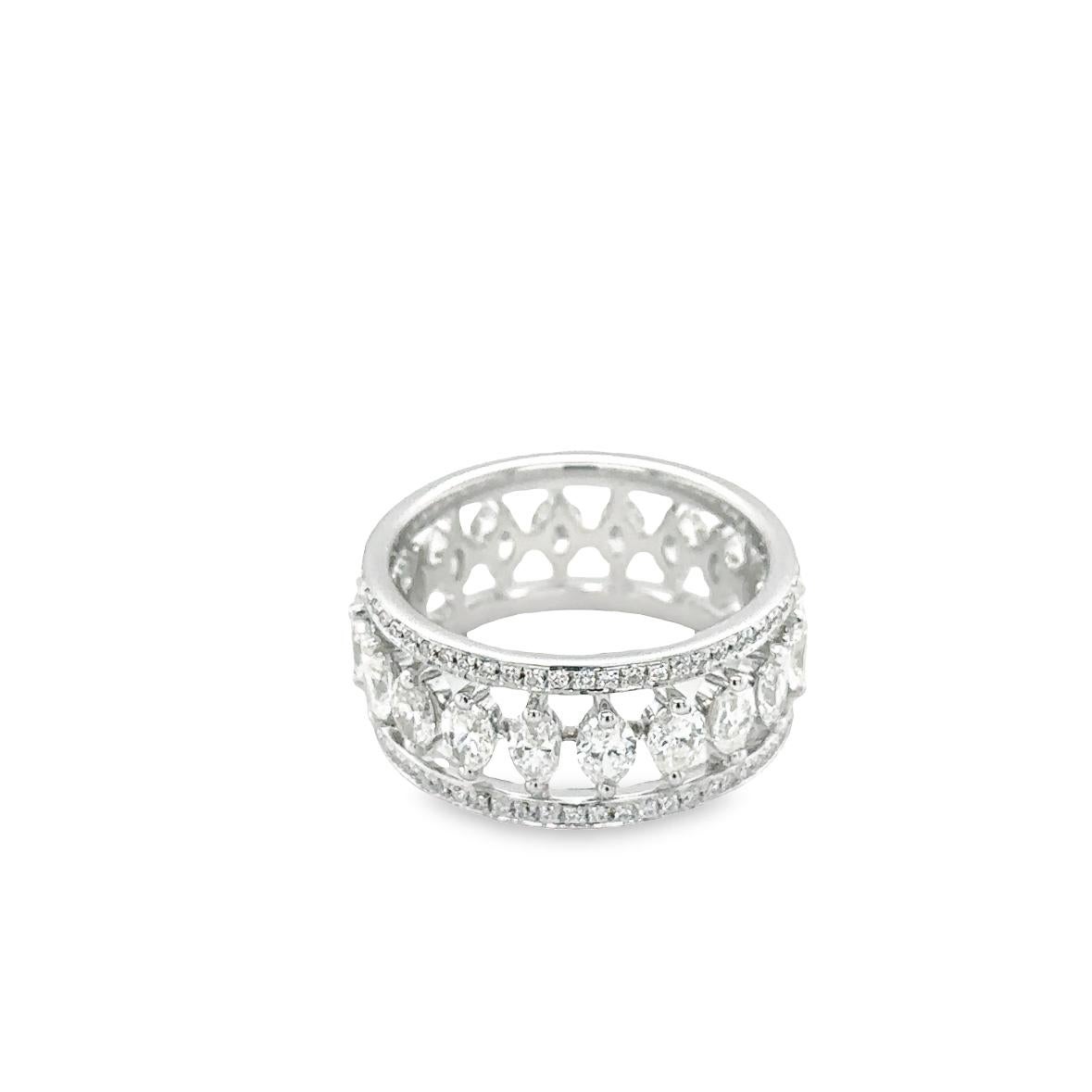 Oval Cut White Gold Ring For Sale