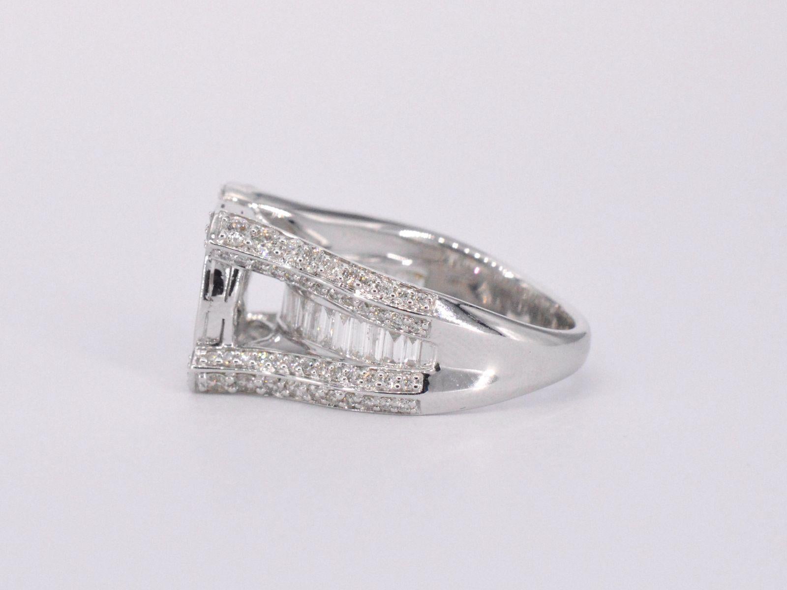 White Gold Ring with 2.50 Carat Diamond For Sale 2