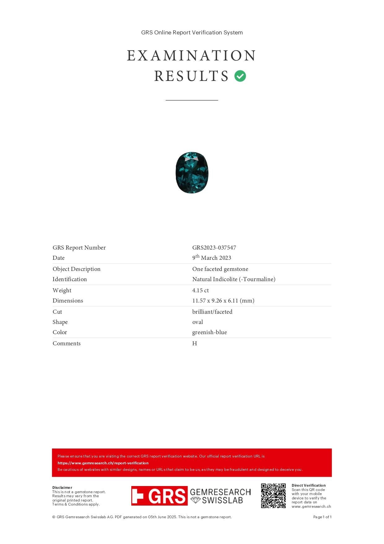 Bague en or blanc avec tourmaline indicolite de 4,15 carats et diamants de 0,18 carat Pour femmes en vente