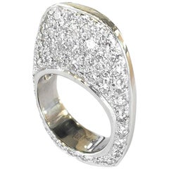 White Gold Ring with 4.75 Carat Pave Diamonds