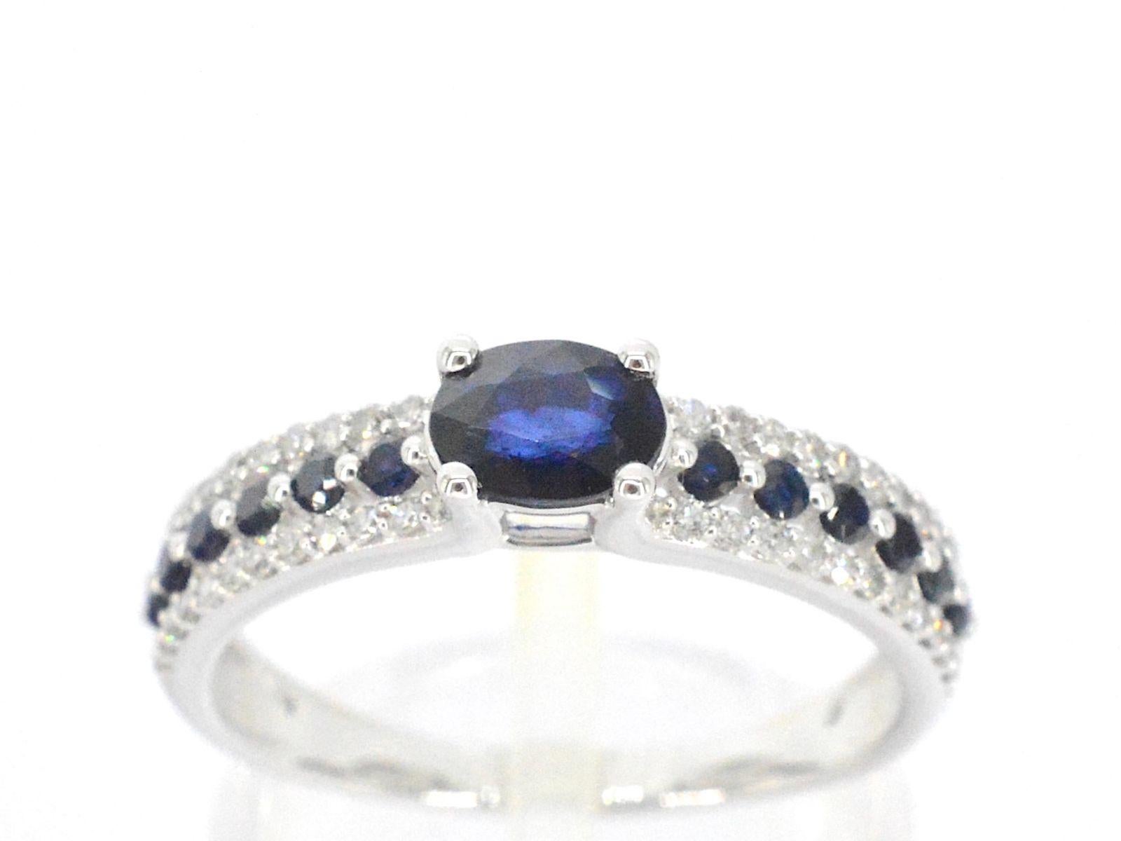Diamonds: 44 pieces

Weight: 0.25 carat

Cut: Single cut

Colour: F-G

Clarity: SI-P

Quality: Very good

Gemstone: Sapphire

Cut: Round cut and oval

Weight: 0.20 carat

Colour: Blue

Jewel: Ring

Weight: 3.3 gram

Hallmark: 14 karat 

Ring Size: