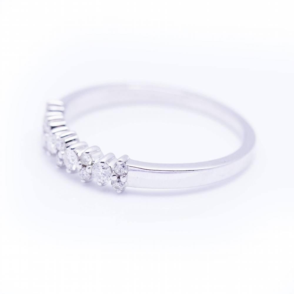 Women's White Gold Ring with Diamonds For Sale