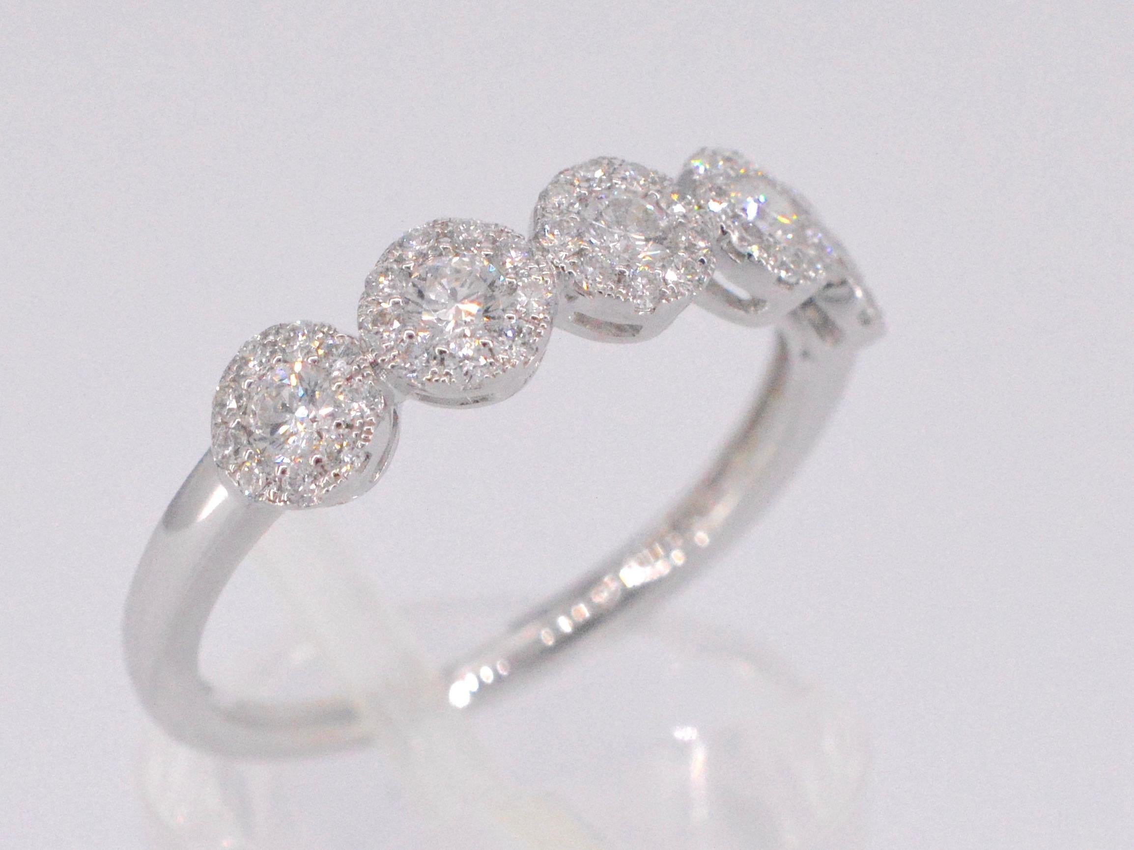 Anello in oro bianco con diamanti In condizioni Nuovo in vendita a AMSTELVEEN, NH