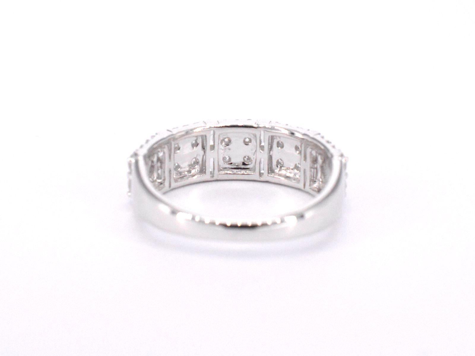 White Gold Ring with Diamonds For Sale 2