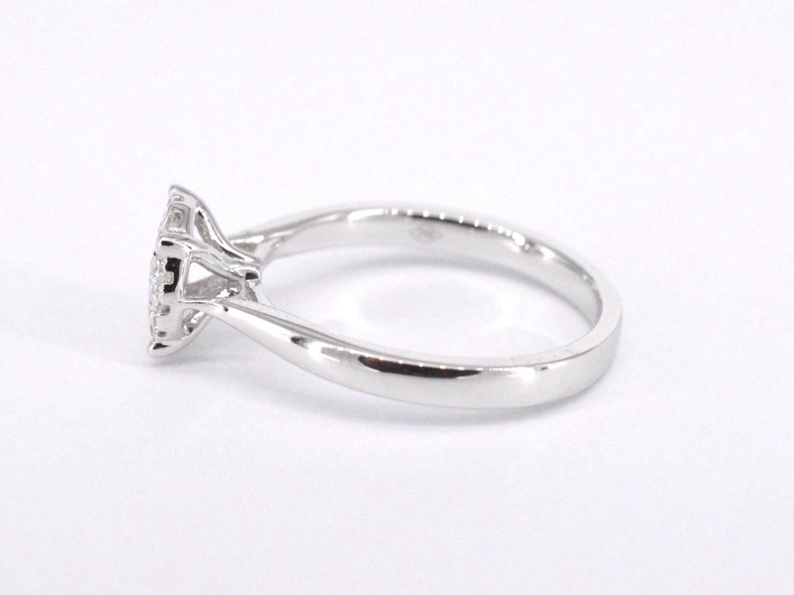 White Gold Ring with Diamonds For Sale 3