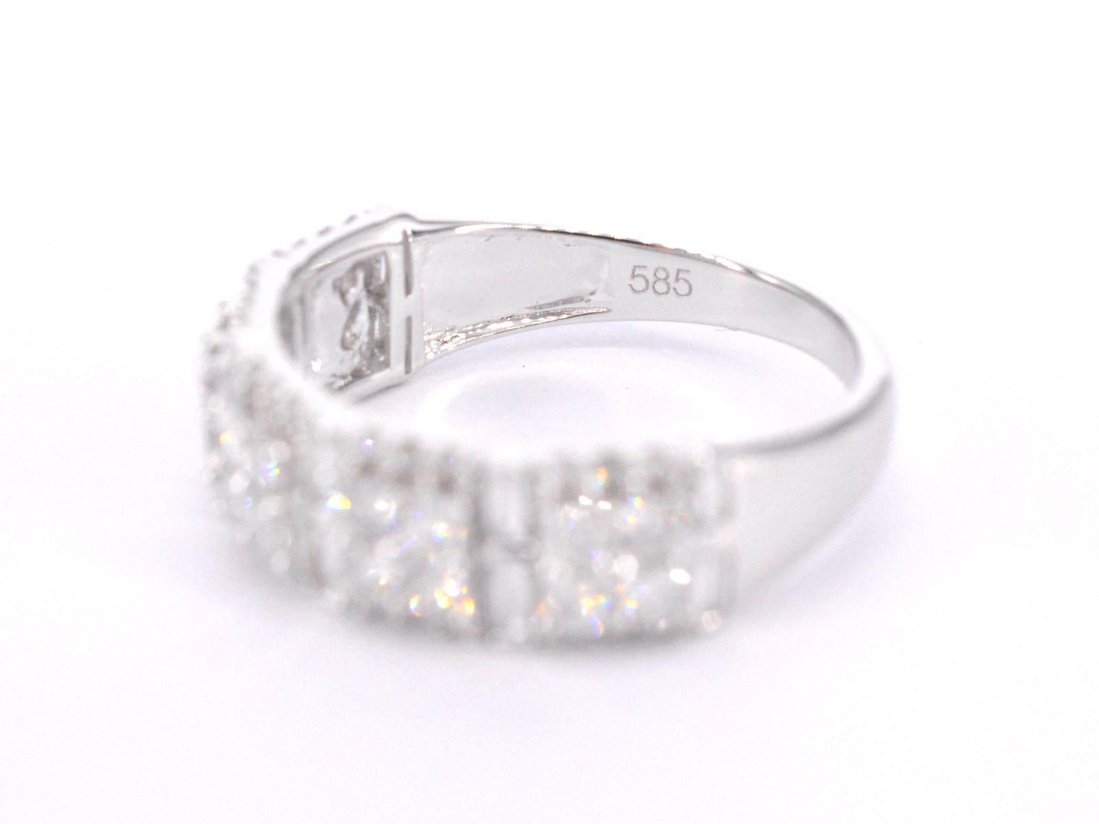 White Gold Ring with Diamonds For Sale 3