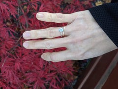 White Gold Ring with Oval Paraiba Tourmaline