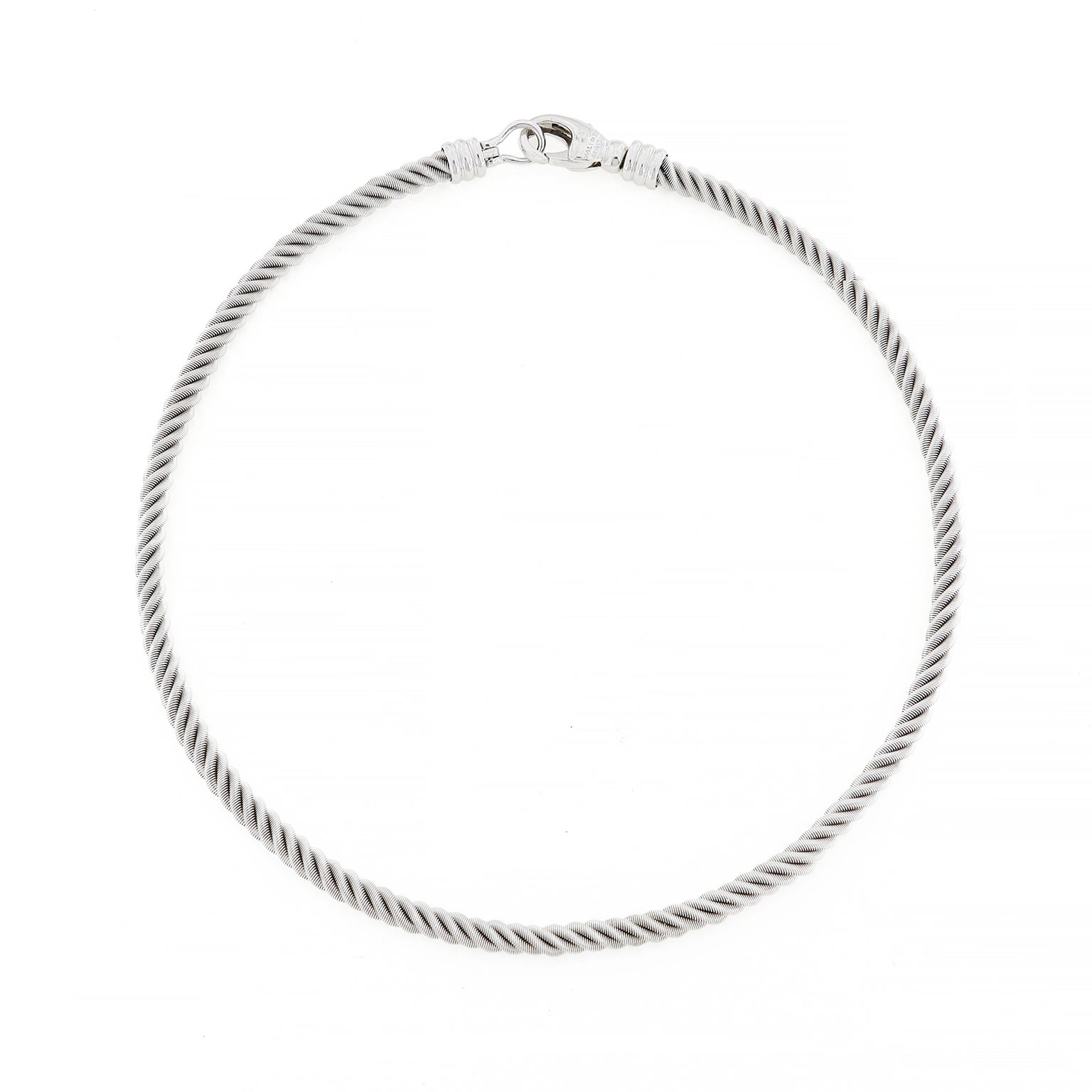 White Gold Rope Chain Necklace