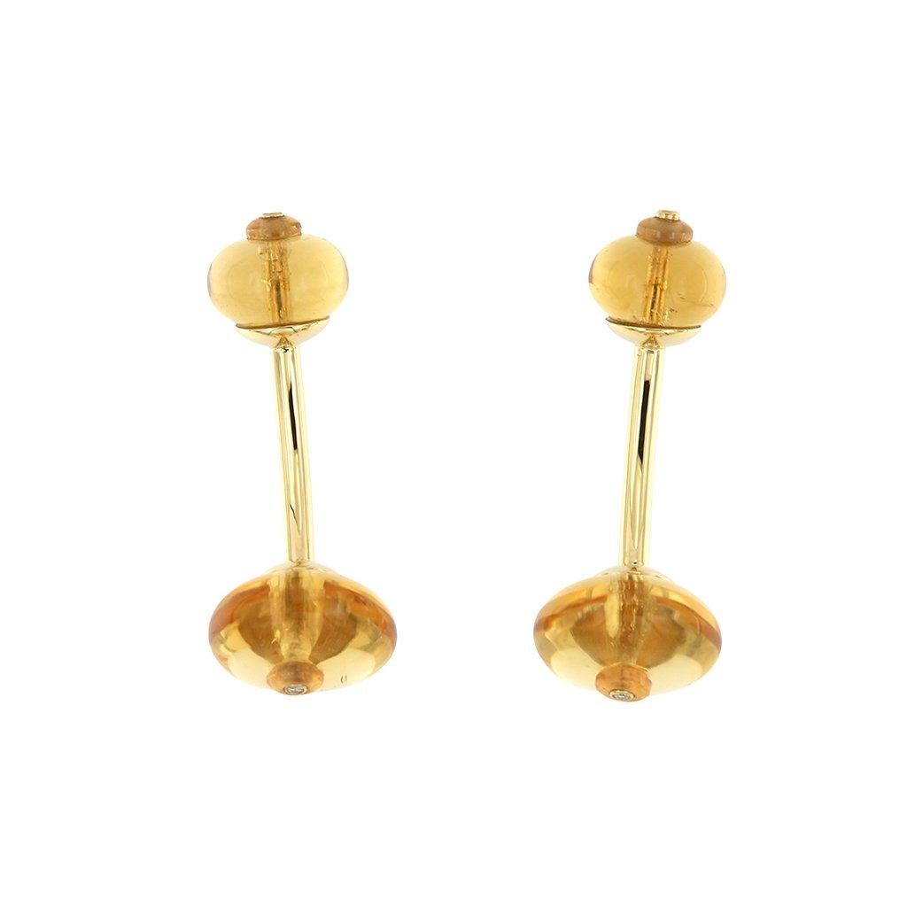 Modern White Gold Rosequarz Cufflinks For Sale