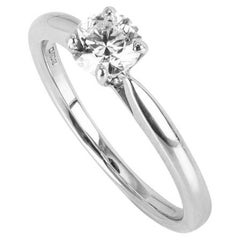 White Gold Round Brilliant Cut Diamond Ring 0.55ct I/VS1