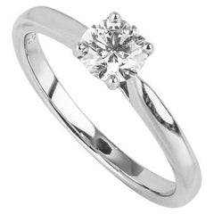 White Gold Round Brilliant Cut Diamond Ring 0.59ct G/VS2