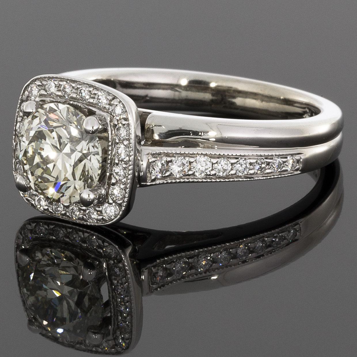 Item Details:
Estimated Retail - $7,000.00
Metal - 14 Karat White Gold
Total Carat Weight (TCW) - 1.60 ctw
Style - Vintage Style Bypass Halo Engagement Ring
Ring Size - 6.00
Sizable - Yes
Width - 4.15 mm

Stone 1 Information:
Stone Type -