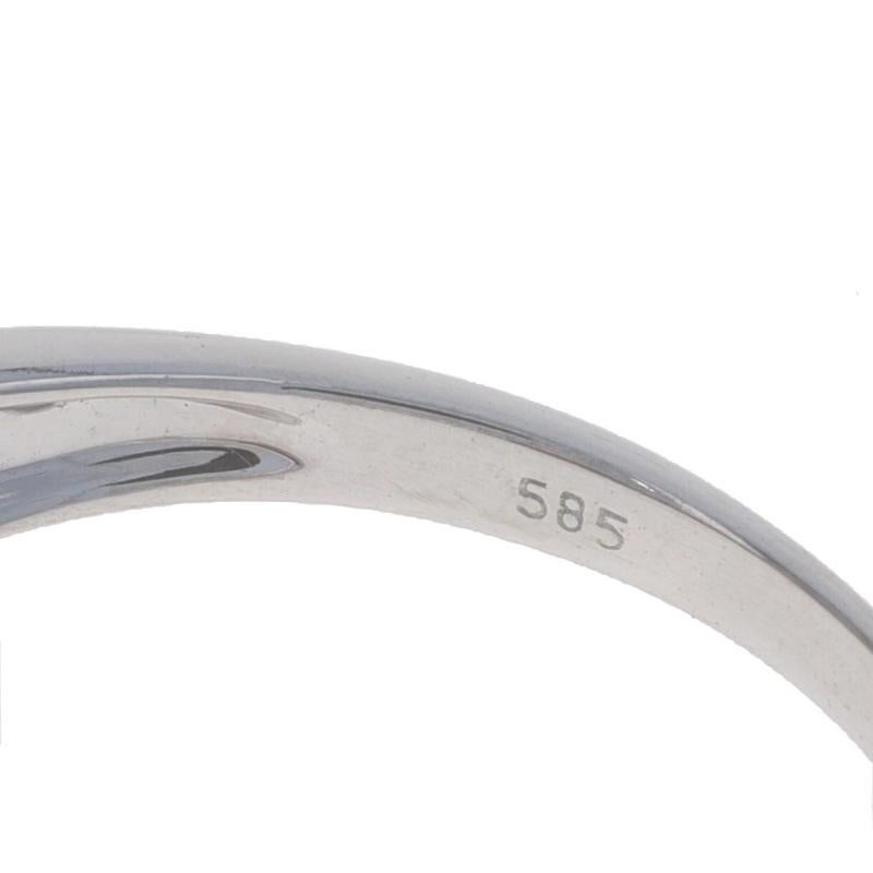 Weißgold Rubin & Diamantband 14k Oval & Marq 1,86ctw abgestufter Fünf-Stein-Ring 1