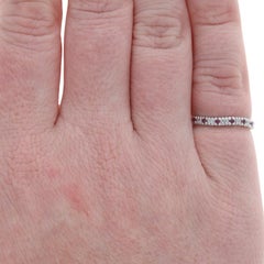 White Gold Ruby Diamond Curved Band - 14k Round .33ctw Wavy Ring