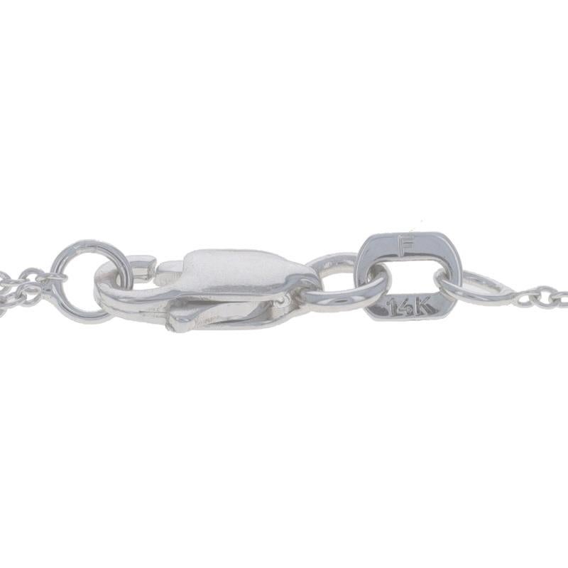 Armband aus Weißgold mit Rubin und Diamanten - 14k rund .27ctw by the Yard Verstellbar im Angebot 1