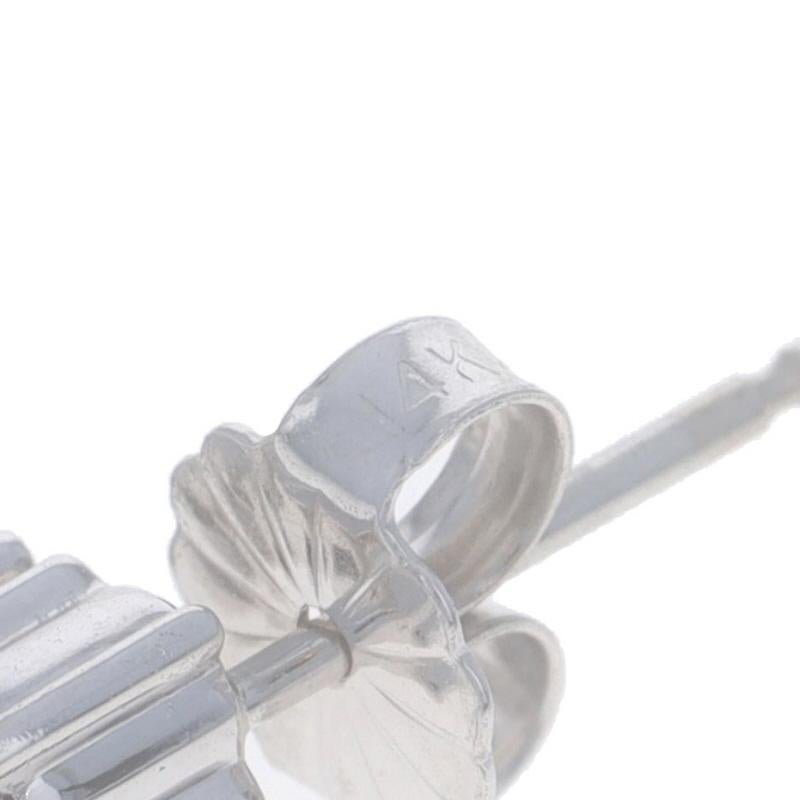 De las mujeres Pendientes Gota Rubí Oro Blanco 14k Redondos .48ctw Agujereados en venta