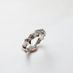 White Gold Salt and Pepper Diamond Ring Band