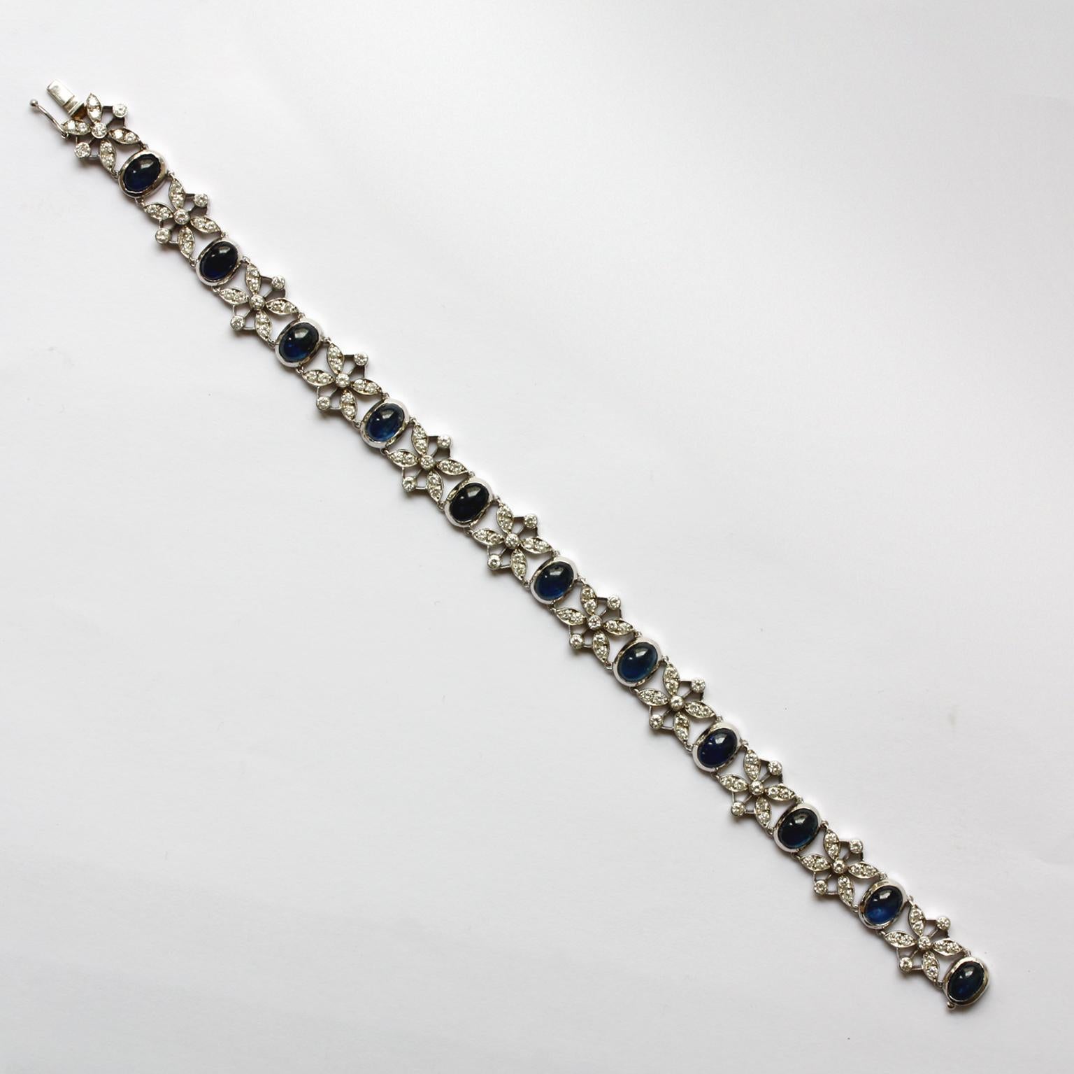 sapphire bracelet white gold