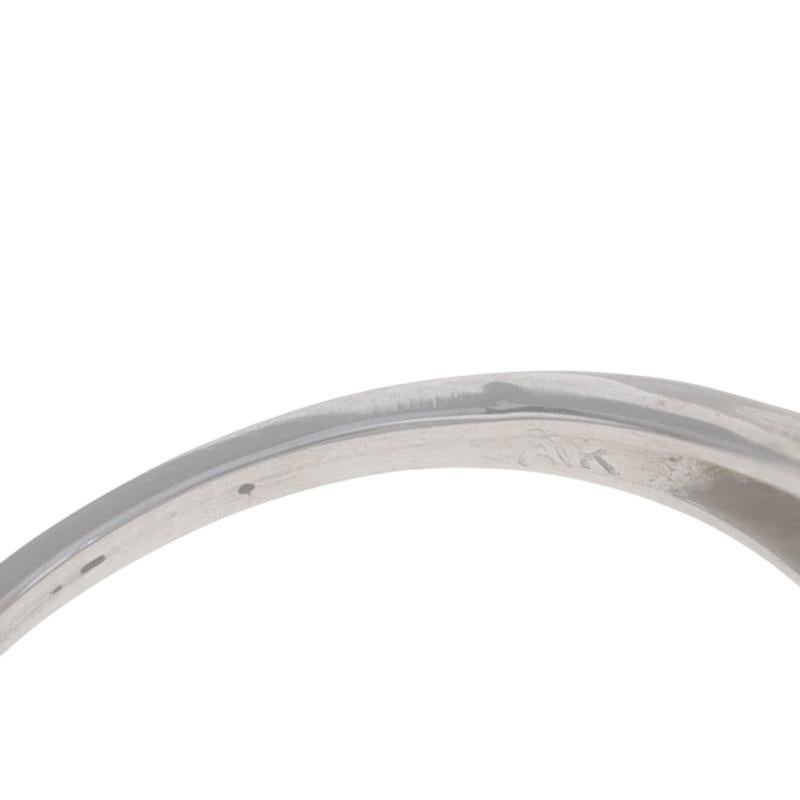 Weißgold Saphir Art Deco Solitär Verlobungsring - 14k Euro .80ct Vintage By im Angebot 2